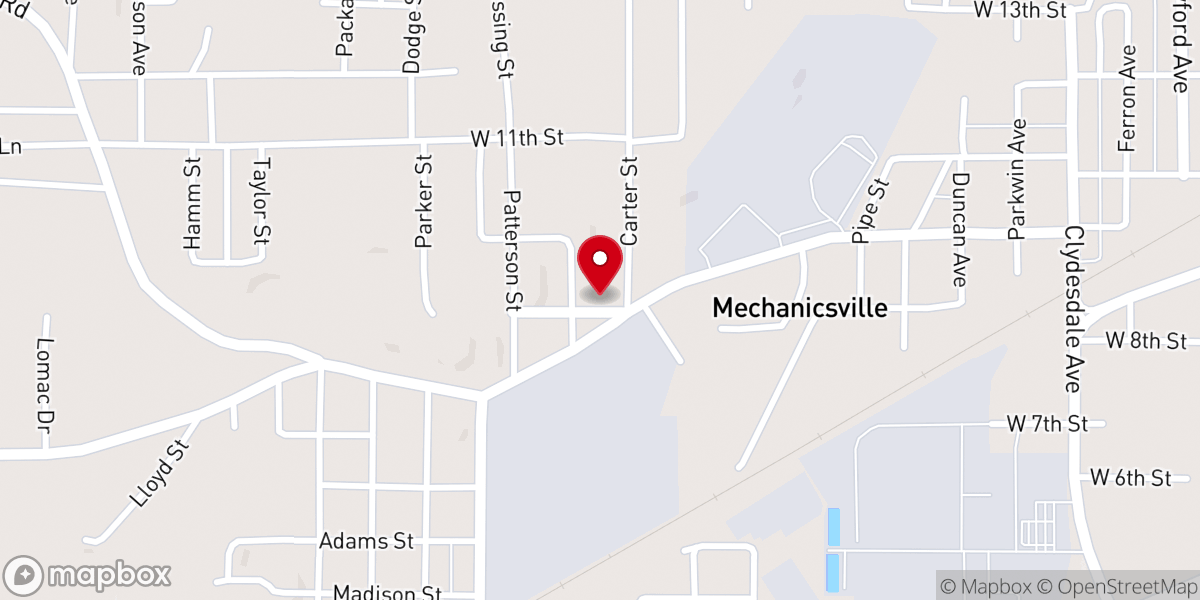 Map showing location of West Anniston Baptist Church