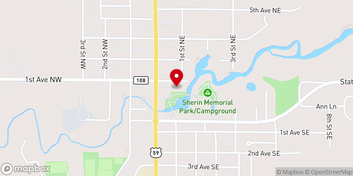 Map showing location of Saint Leonard Catholic Church