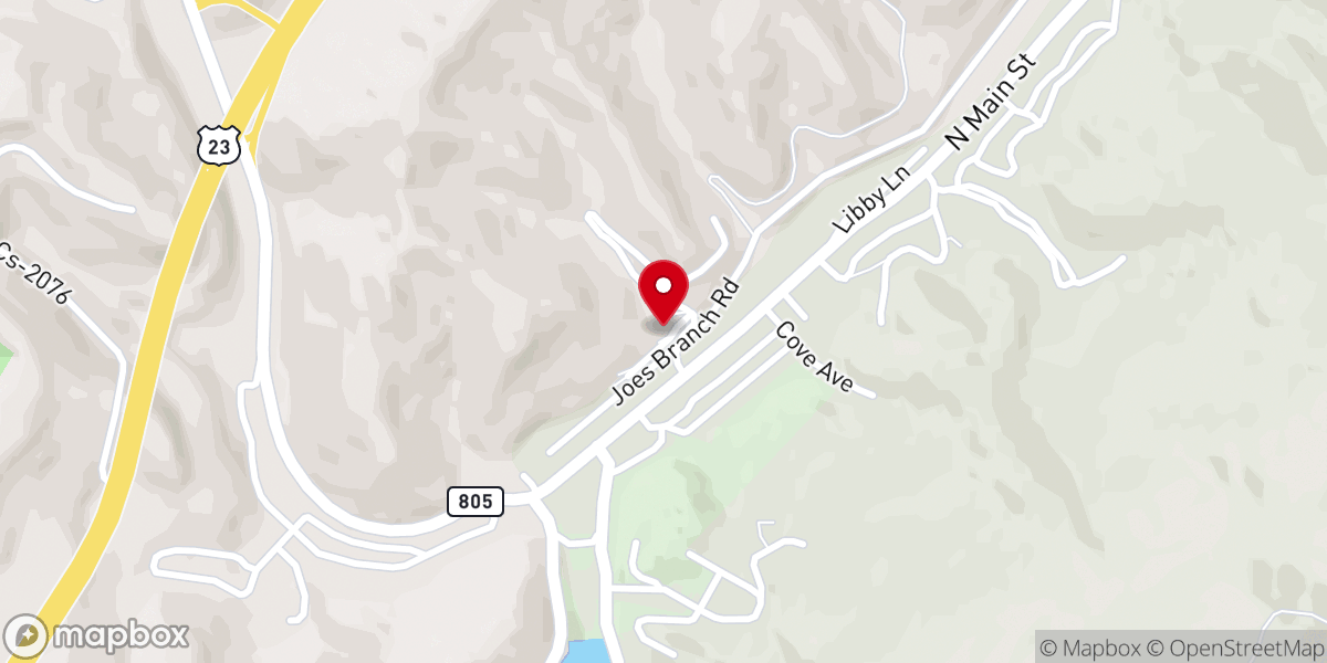 Map showing location of Saint George Catholic Church