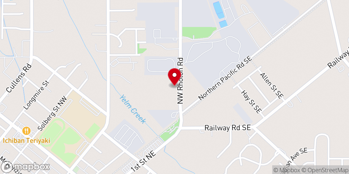 Map showing location of Yelm Church of Christ