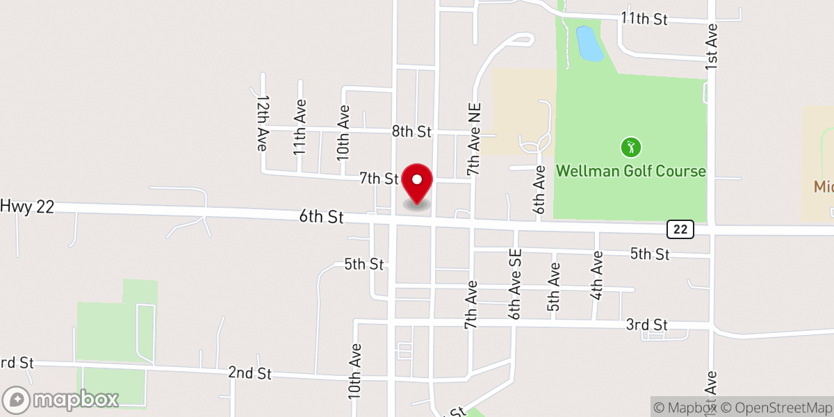 Map showing location of United Methodist Church-Asbury