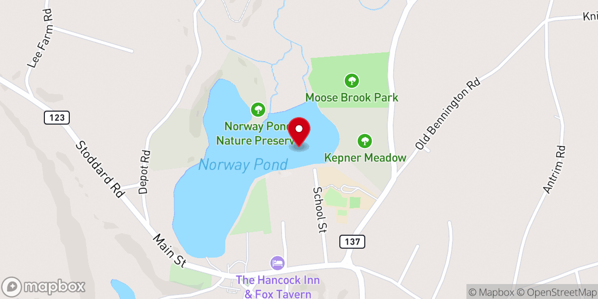 Map showing location of Bethel Church in Hancock