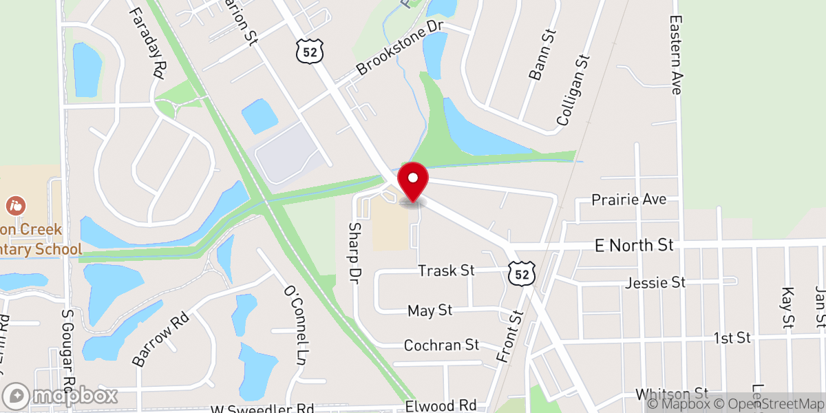 Map showing location of St. Joseph Catholic Church (Manhattan)