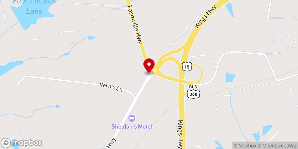 Map showing location of Charlotte County Operation Blessing