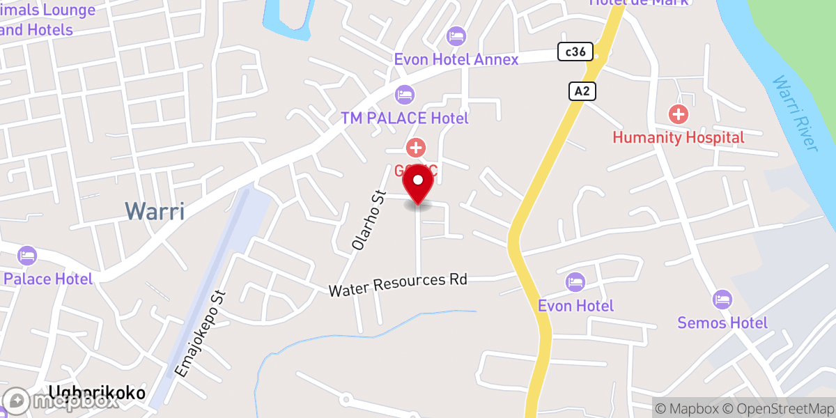Map showing location of WINNERS CHAPEL EFFURUN