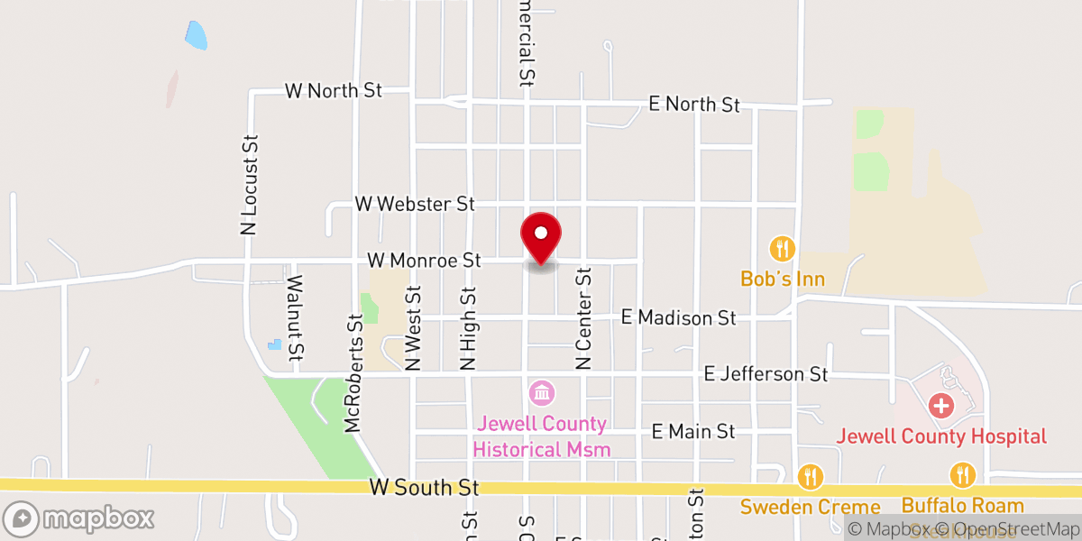 Map showing location of St. Theresa Catholic Church