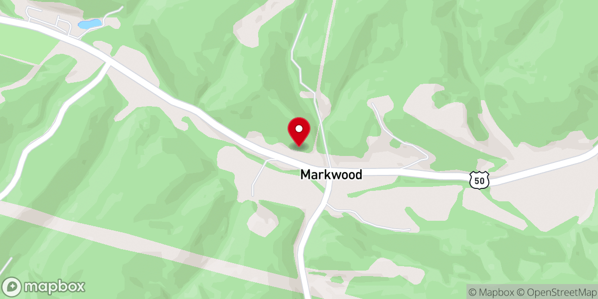 Map showing location of Markwood Church