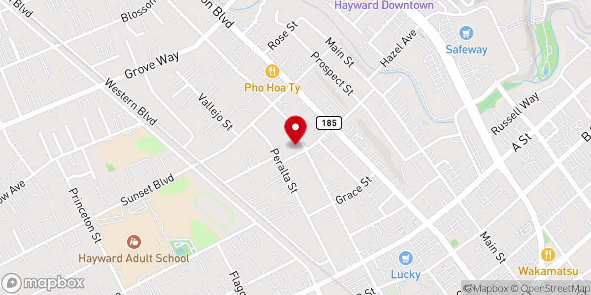 Map showing location of Journey Church East Bay