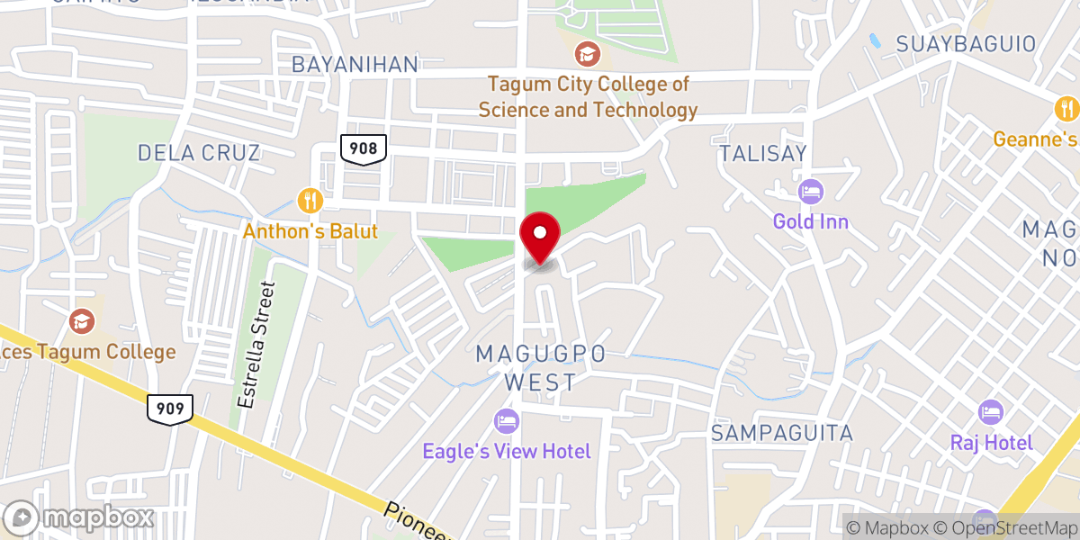 Map showing location of CCF Tagum