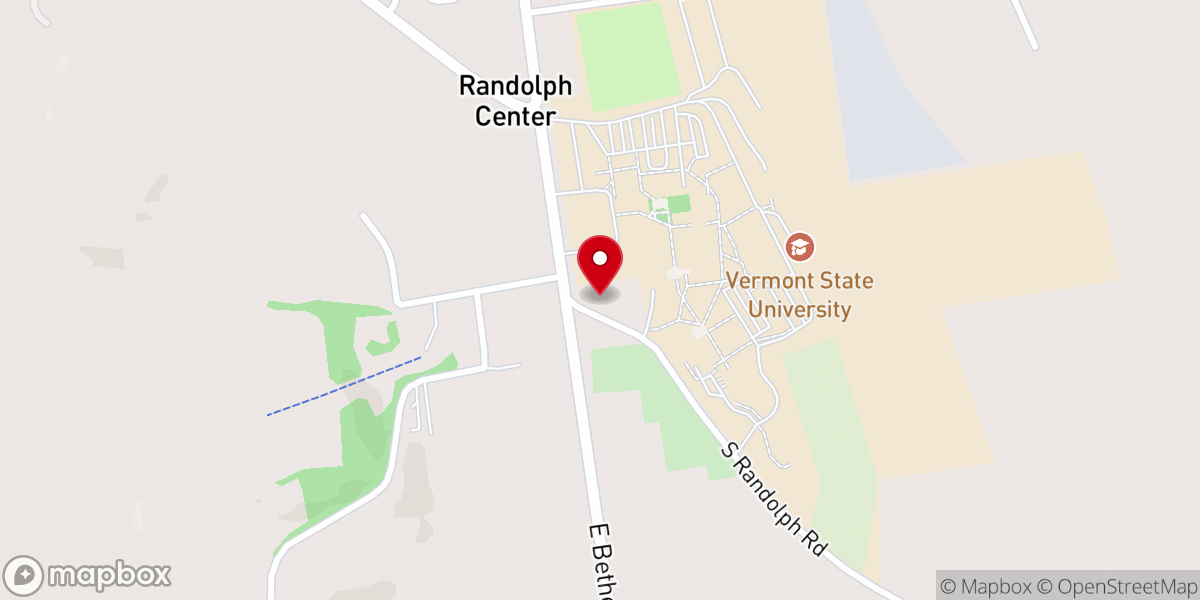 Map showing location of First Congregational Church of Randolph