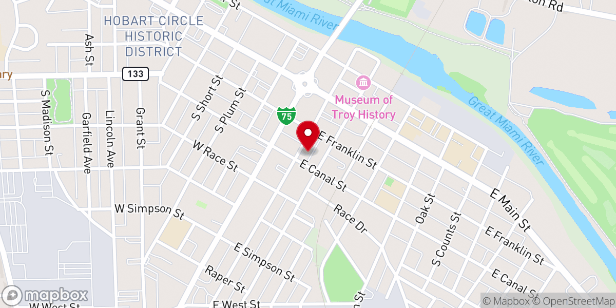 Map showing location of Grace Apostolic Family Worship Center