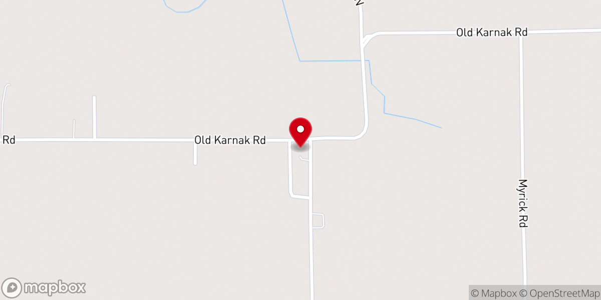Map showing location of Anderson Church