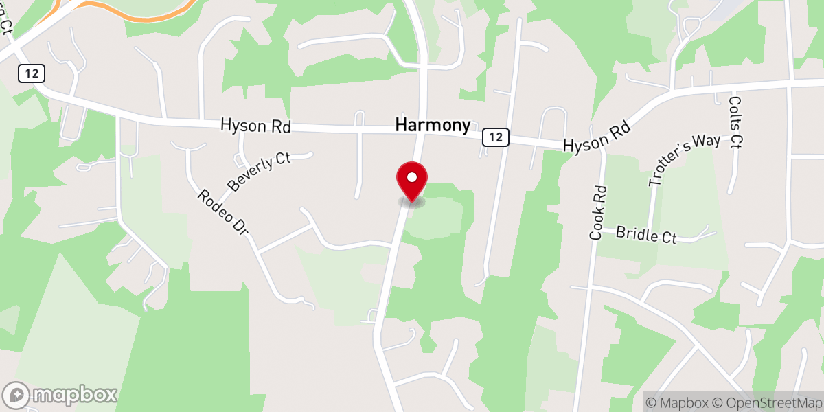 Map showing location of Cornerstone Presbyterian Church