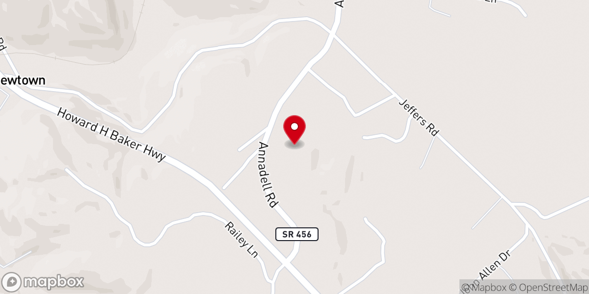 Map showing location of Liberty Baptist Church