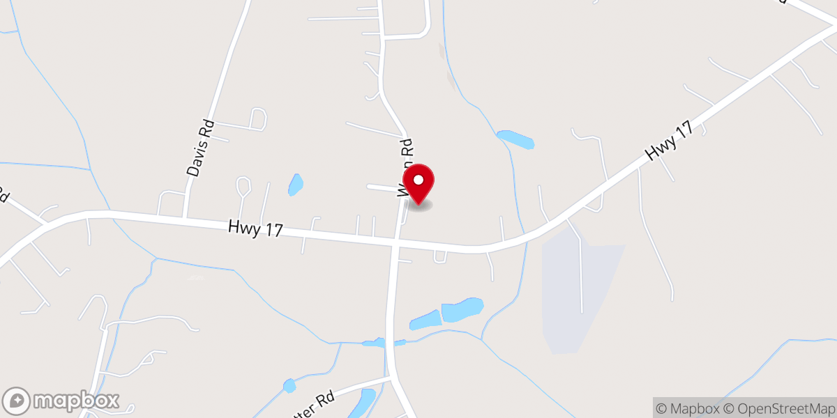Map showing location of Wren Baptist Church