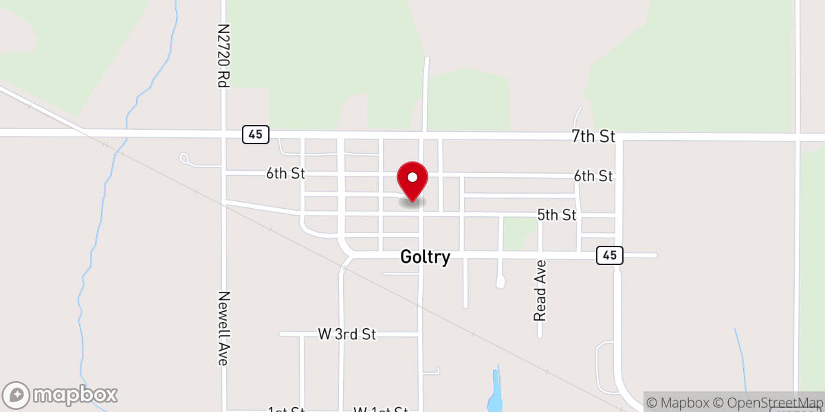 Map showing location of First Congregational Church