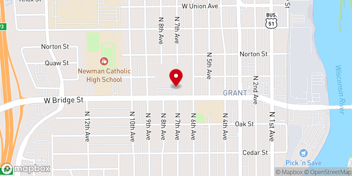 Map showing location of St Anne Catholic Parish