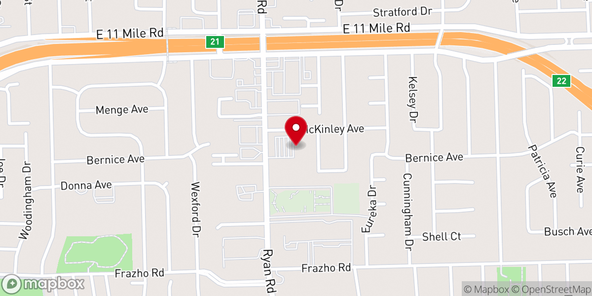Map showing location of St Josaphat Banquet Centre