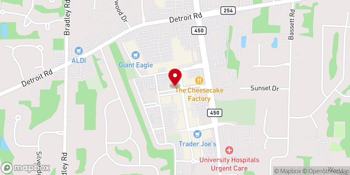 Map showing location of The Escape Game Crocker Park
