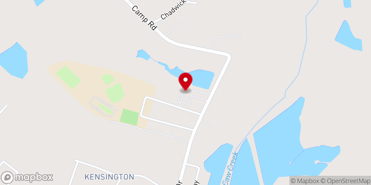 Map showing location of Trinity Presbyterian Church
