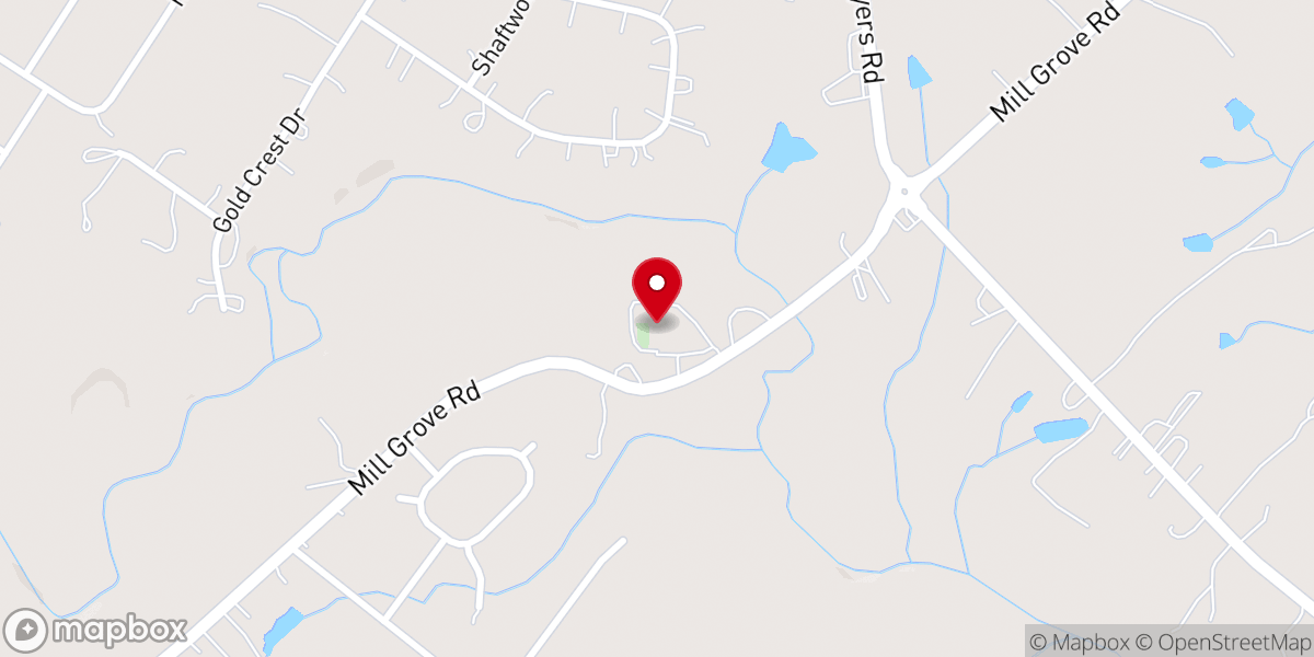 Map showing location of Mill Grove Christian Preschool