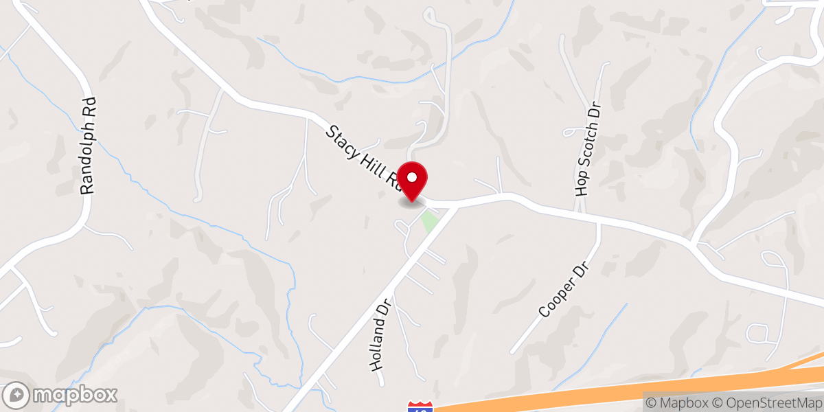 Map showing location of Fairview Free Will Baptist Church