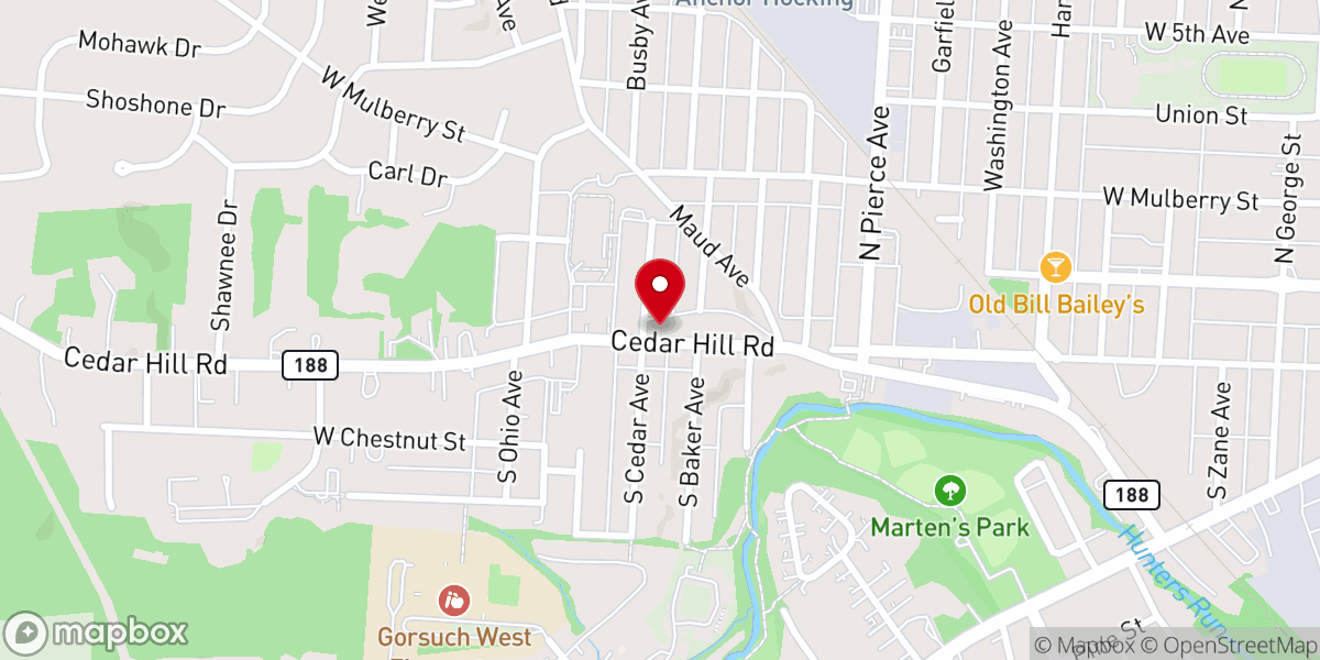 Map showing location of Main Street Church of God
