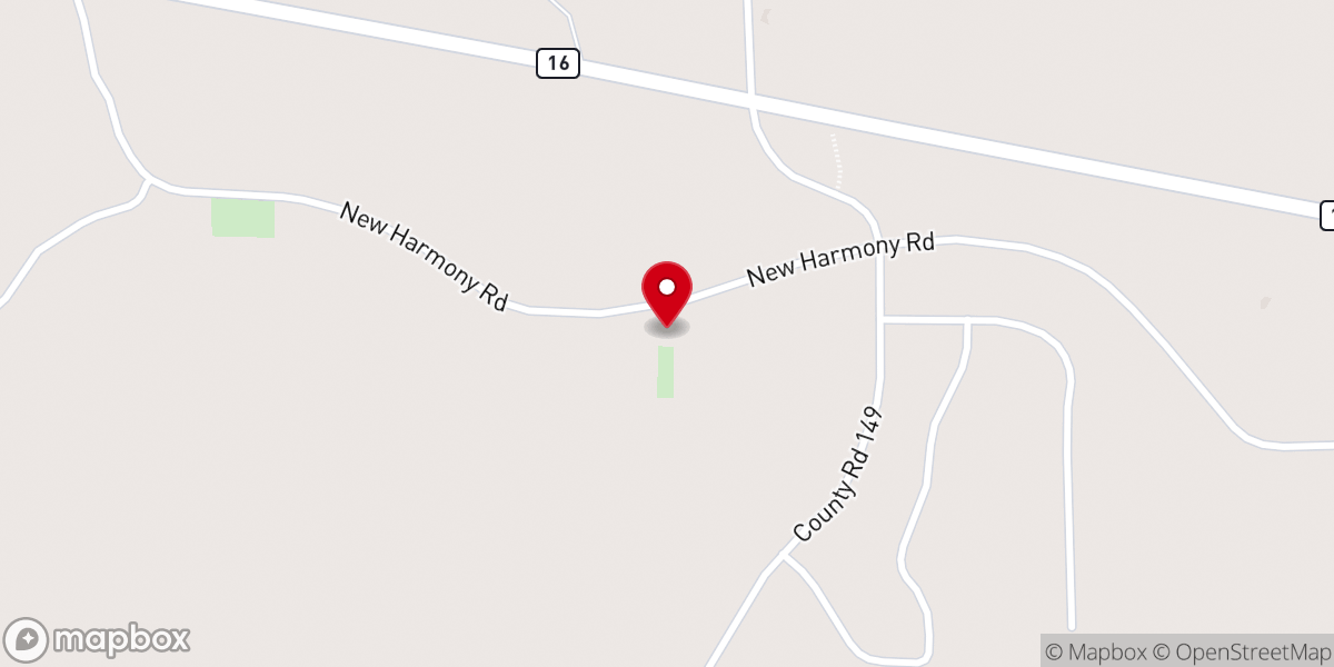 Map showing location of New Canaan Church