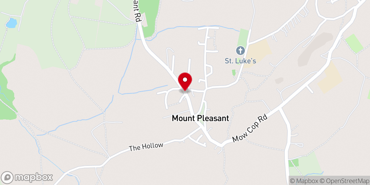 Map showing location of Mount Pleasant Methodist Church