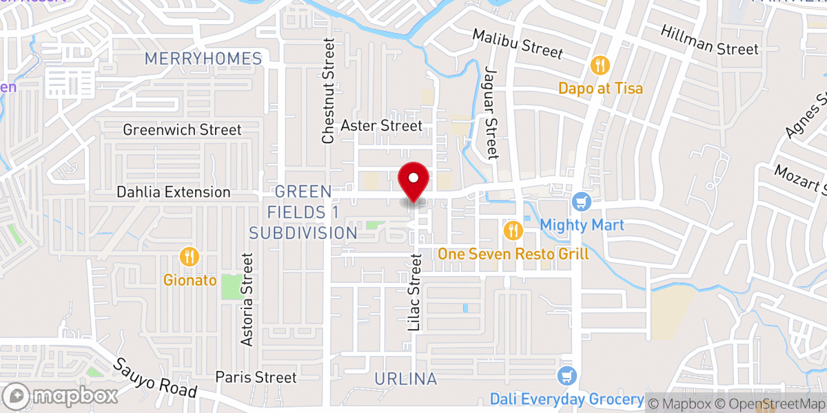 Map showing location of Bible Baptist Church