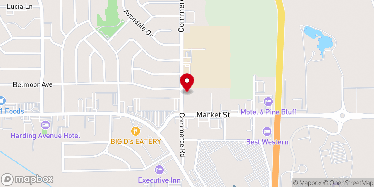 Map showing location of Belair Presbyterian Church