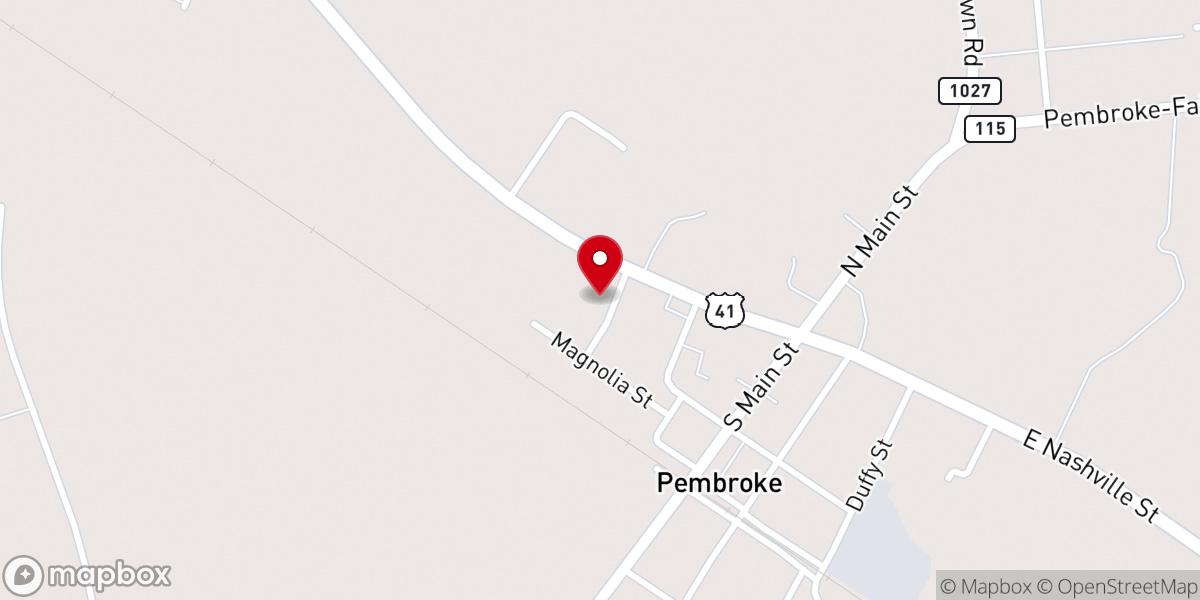 Map showing location of Pembroke Church of Christ