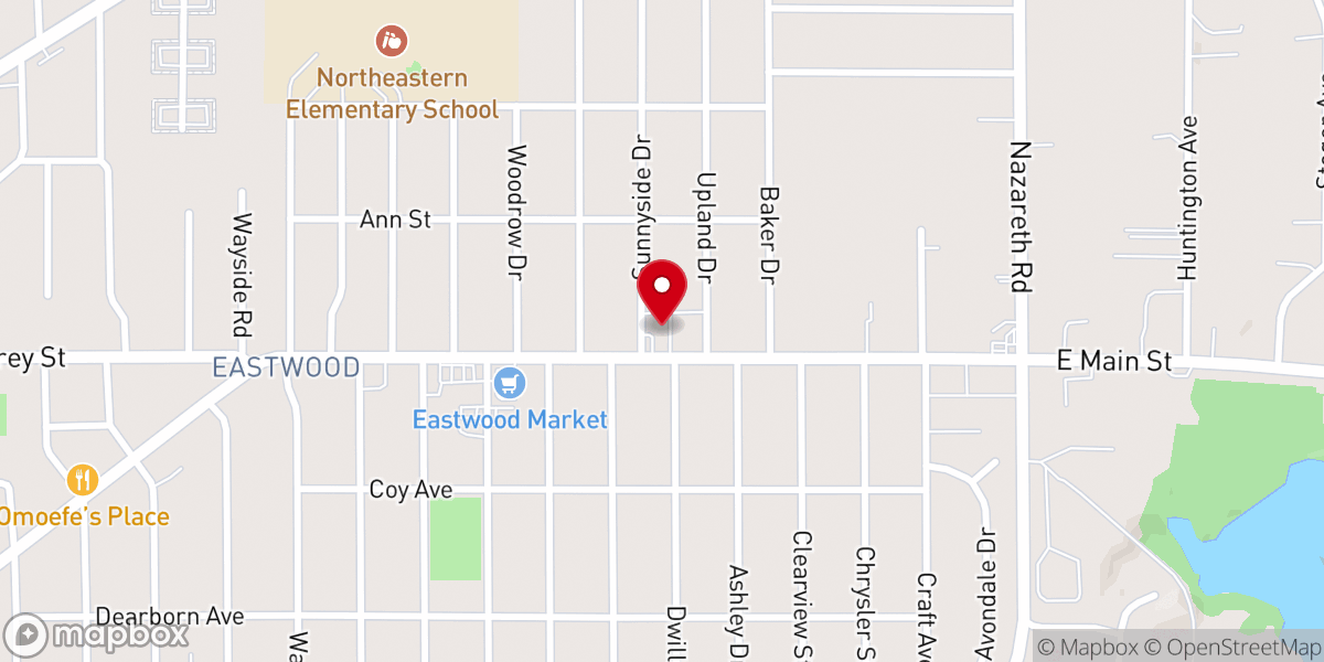 Map showing location of Church Of God Pentecostal