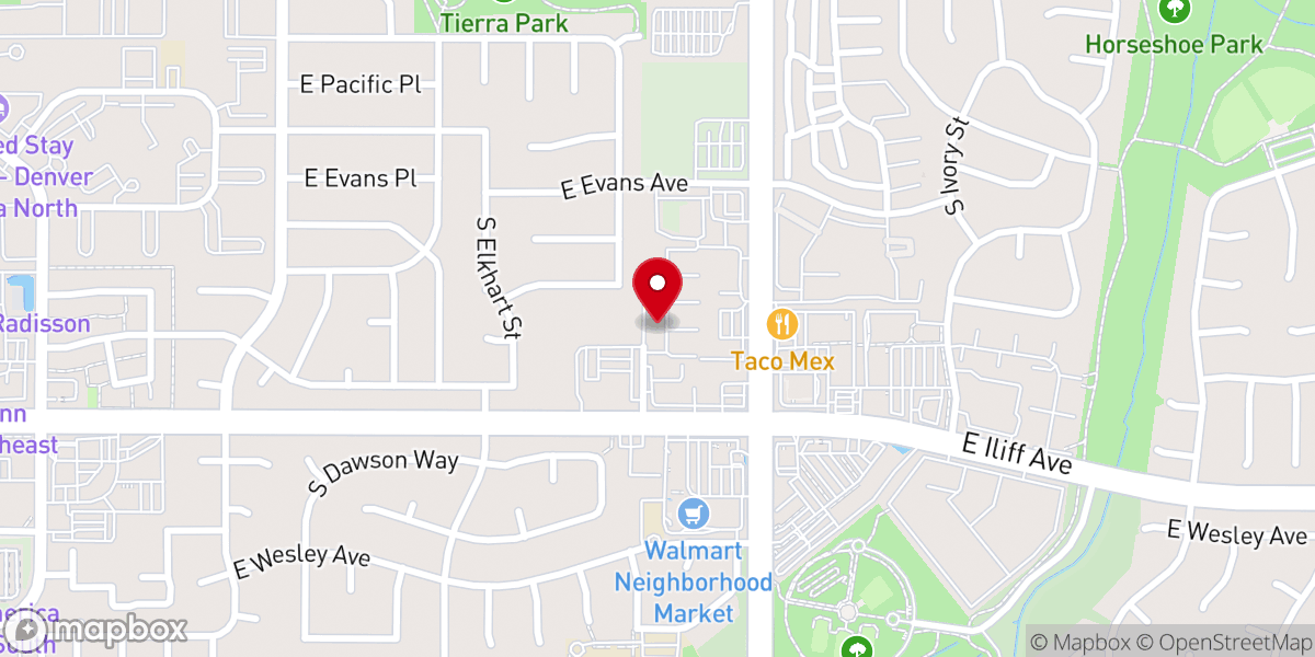 Map showing location of Bethel Baptist Church