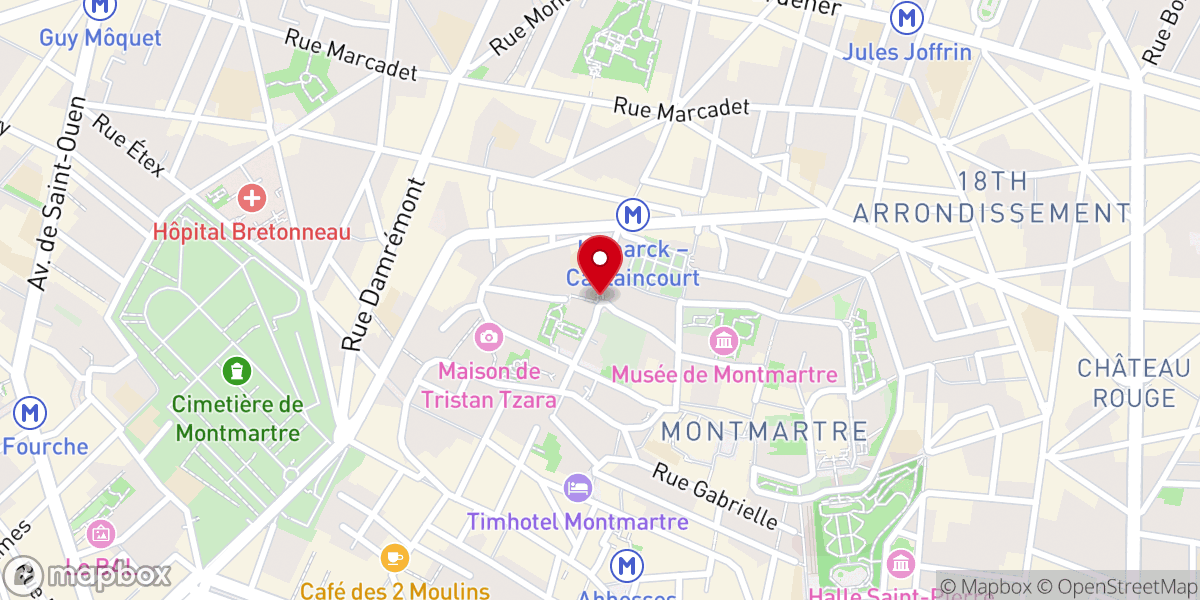 Map showing location of Buste de Dalida