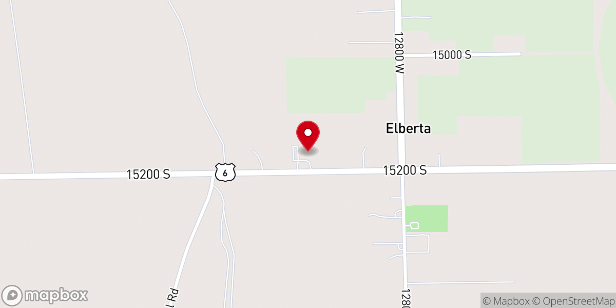 Map showing location of San Isidro Catholic Mission Church, Elberta