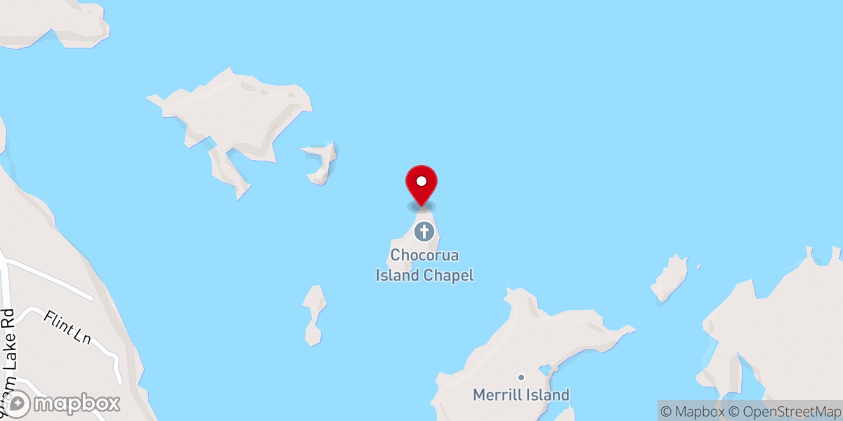 Map showing location of Chocorua (Church) Island