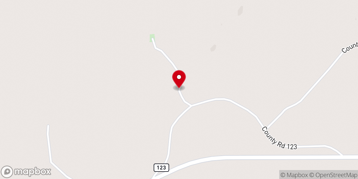 Map showing location of White Oak Spring Baptist Church