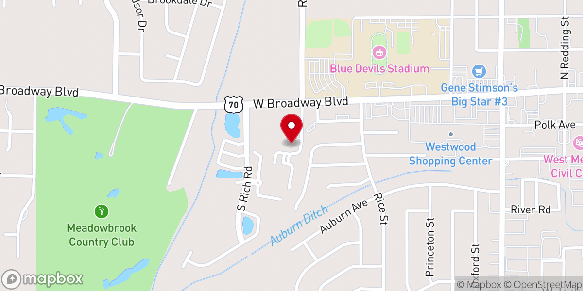 Map showing location of Saint Pauls Church