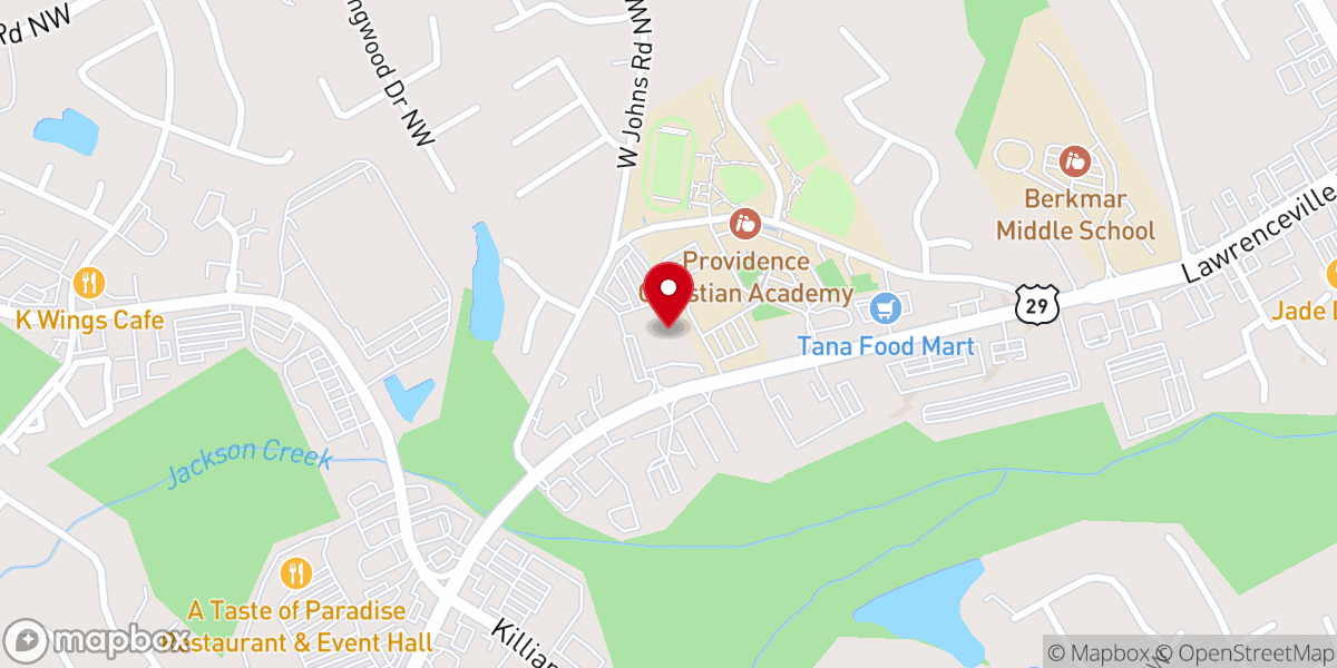 Map showing location of Our Lady of the Americas Catholic Mission