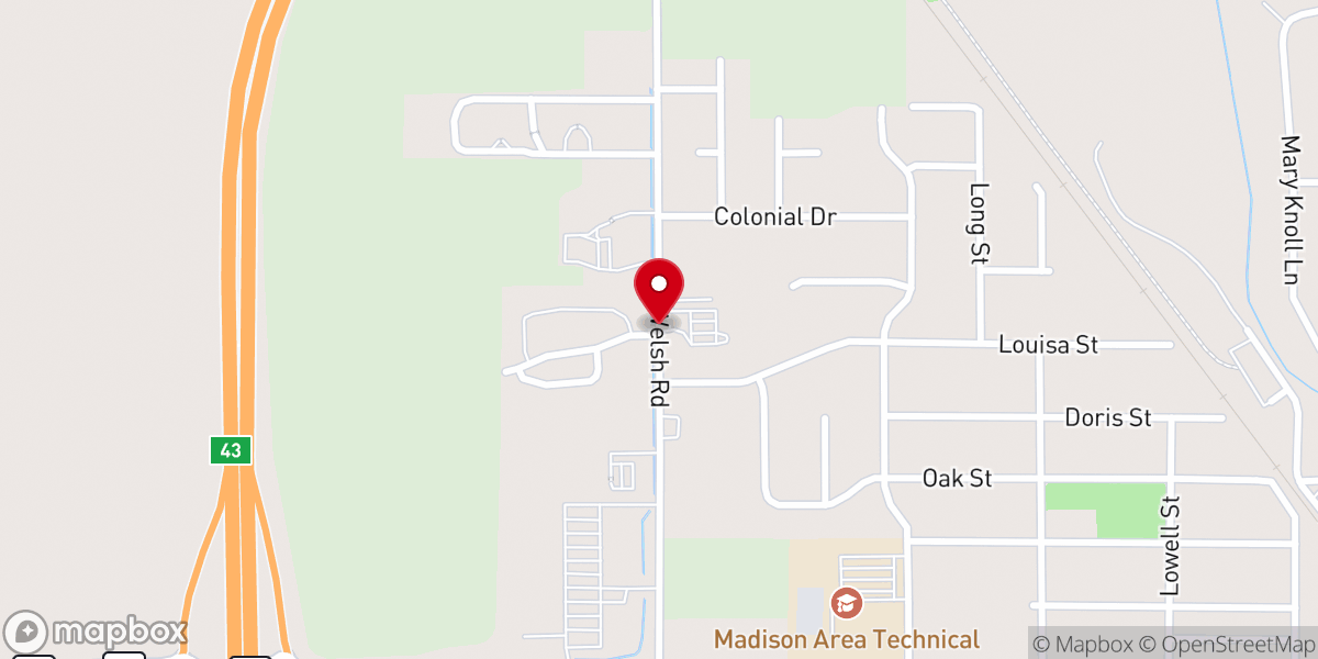 Map showing location of Fellowship Baptist Church