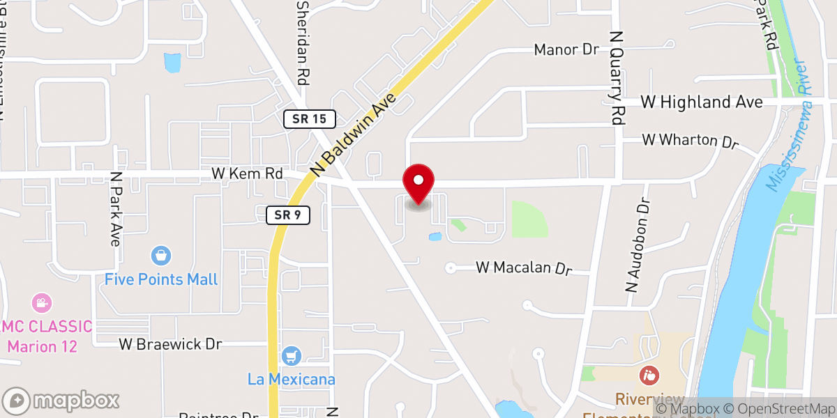 Map showing location of St Paul Catholic Parish