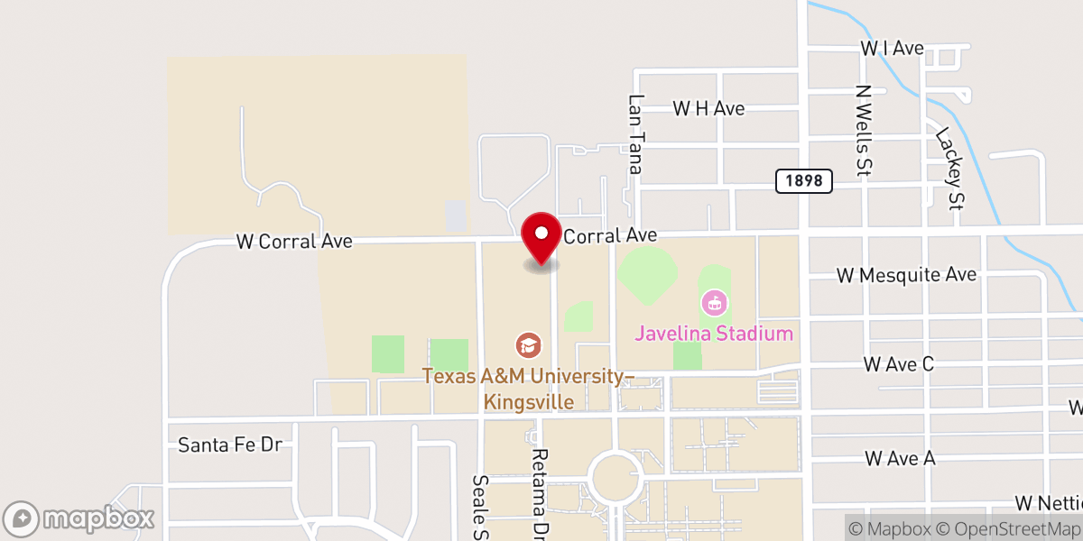 Map showing location of St. Thomas Aquinas Newman Center & Chapel