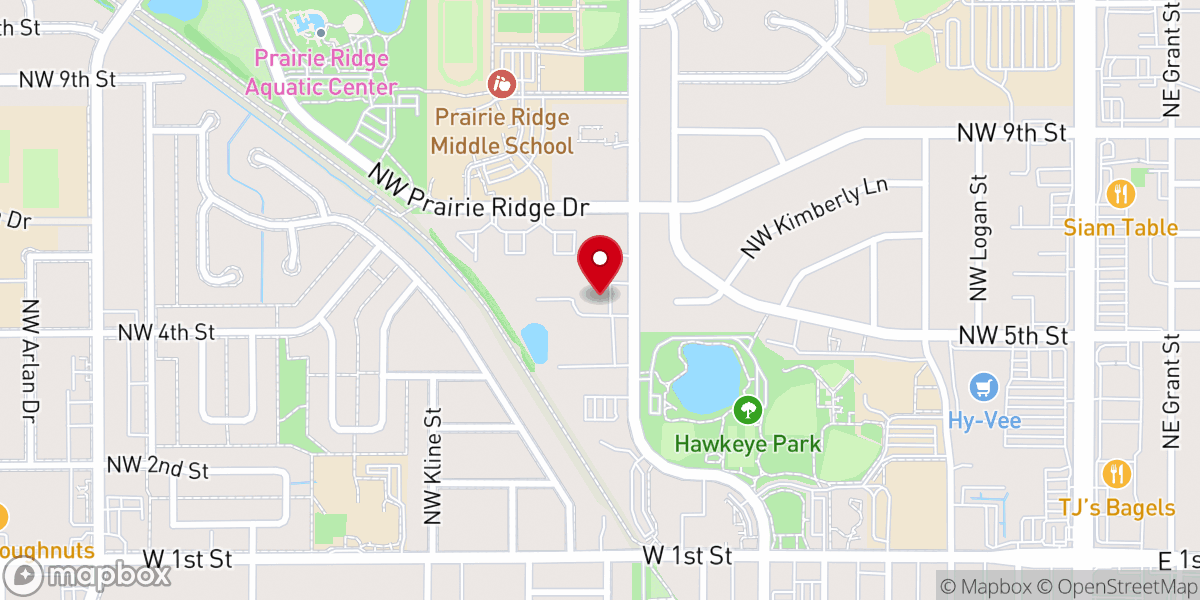 Map showing location of Hope Church of the Nazarene