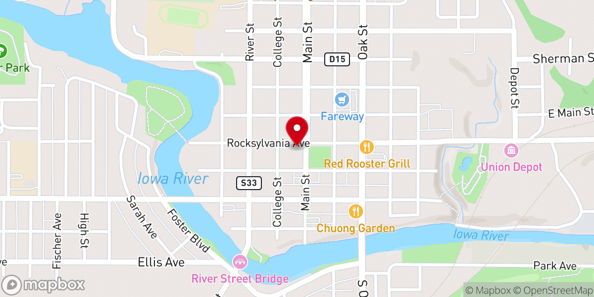 Map showing location of St. Mark Catholic Church