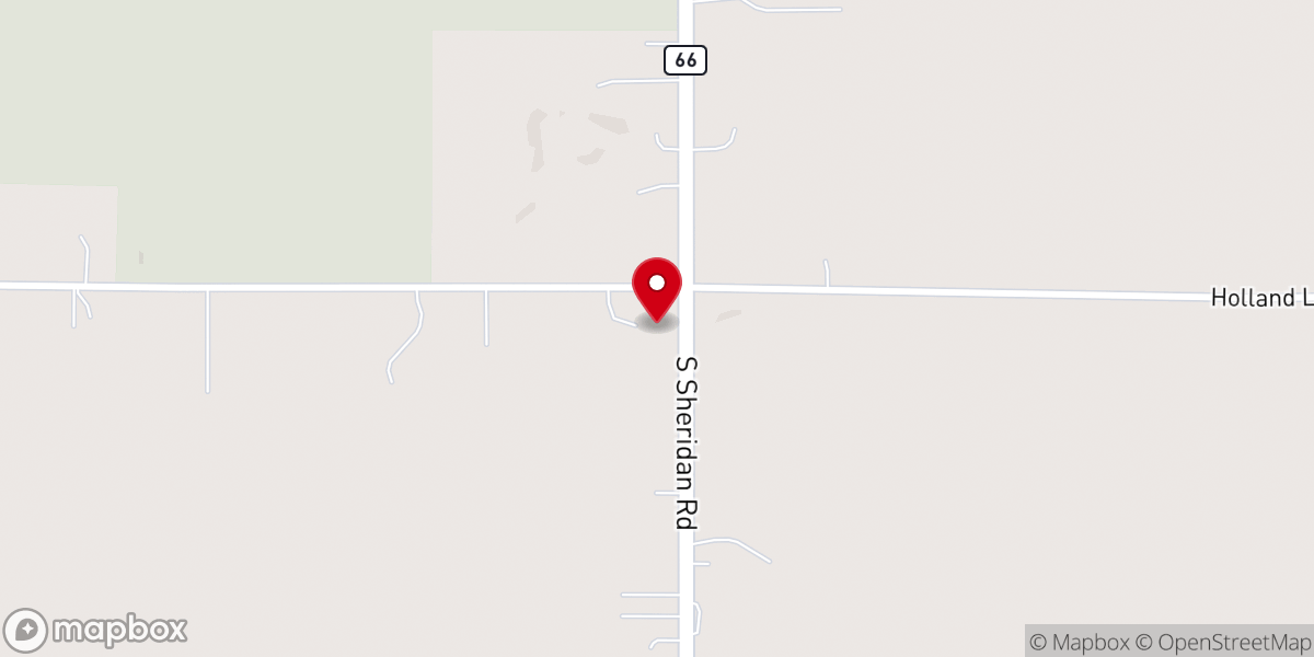 Map showing location of Sheridan Assembly of God