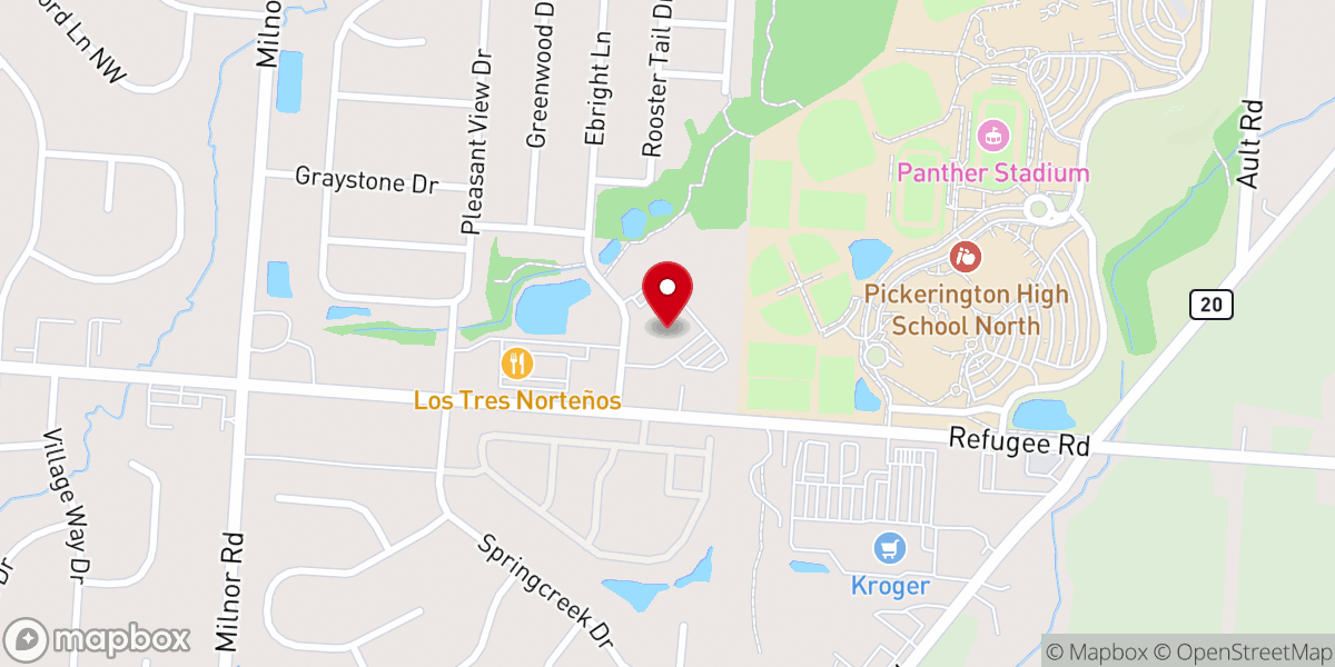 Map showing location of Sycamore Creek Church