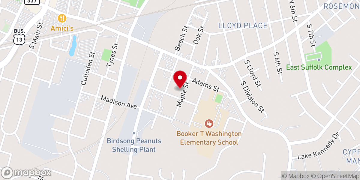 Map showing location of Greater Sweet Beulah Pentecostal Church