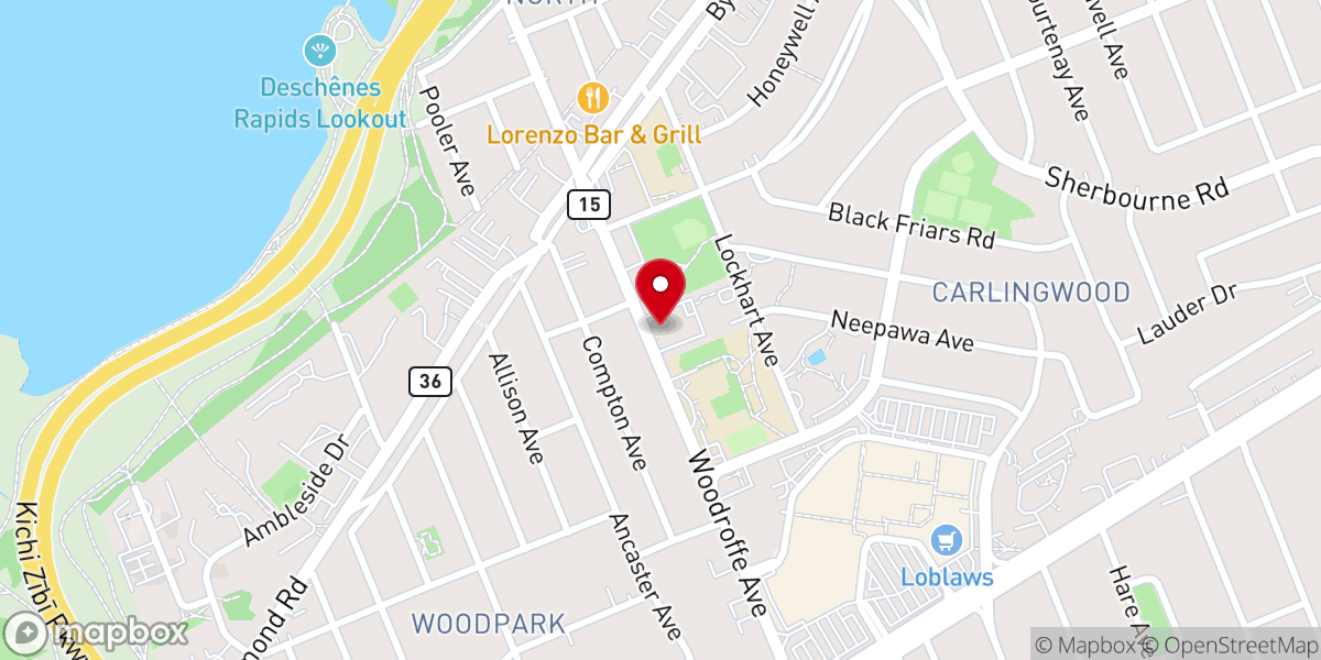 Map showing location of Woodroffe United Church