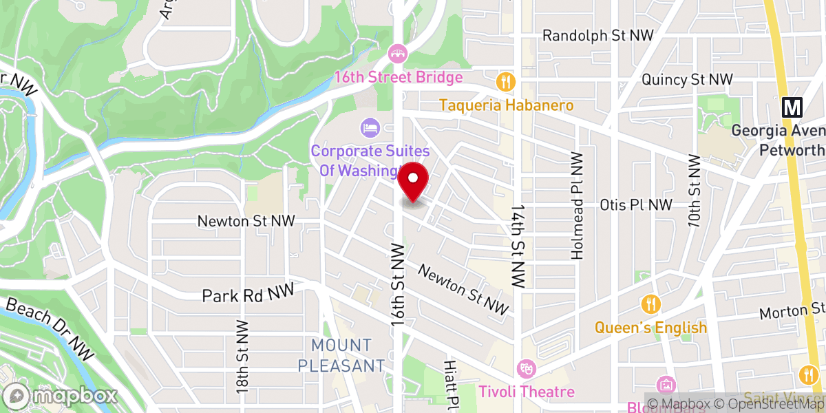 Map showing location of Trinity AME Zion Church